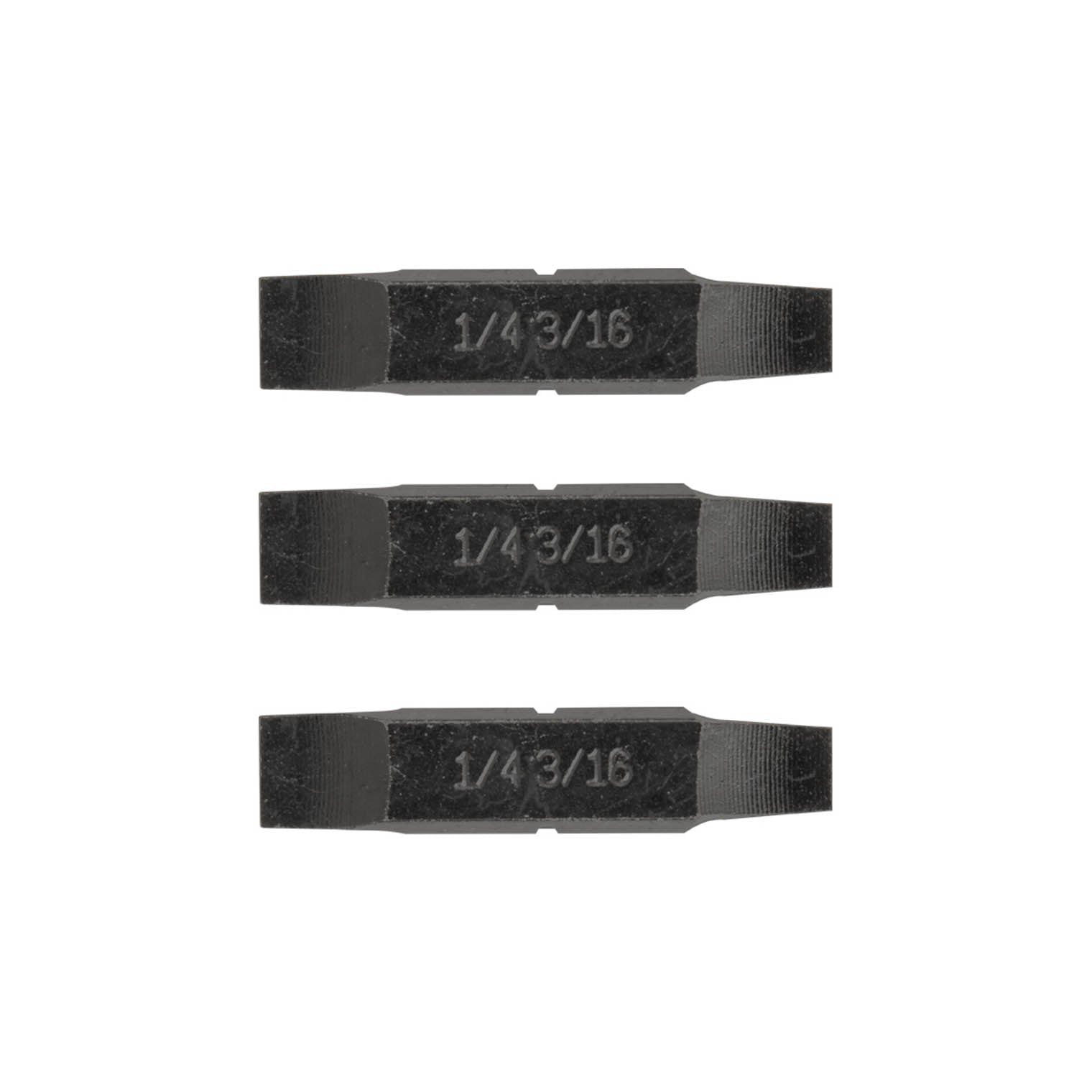 1/4" & 3/16" Flat Screwdriver Bits Black