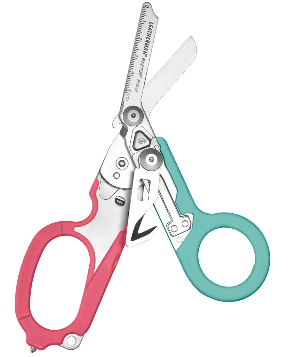 Ножиці Leatherman Raptor Rescue, бірюзово-рожеві, utility чохол — 2