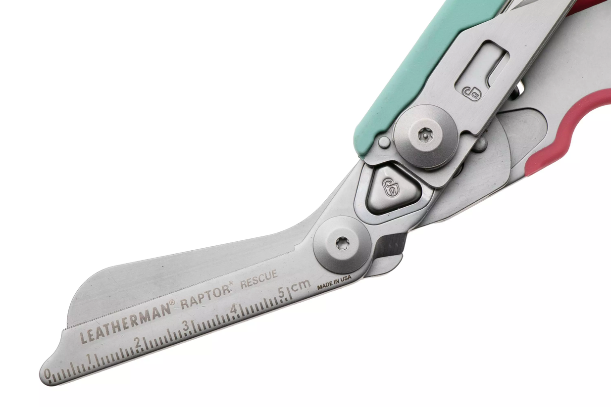 Ножиці Leatherman Raptor Rescue, бірюзово-рожеві, utility чохол — 5